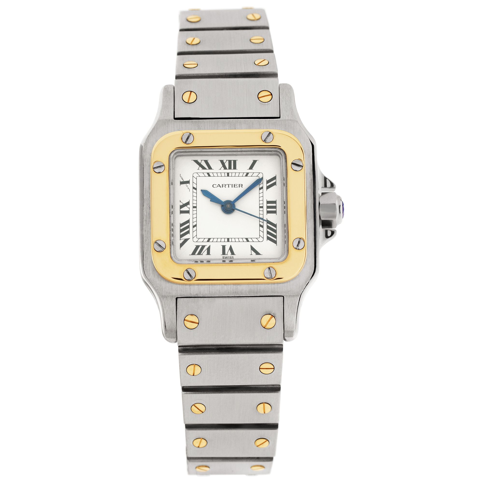 Pre-owned Cartier Santos 16763 stainless steel mm auto watch