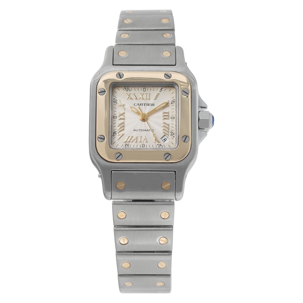 Pre-owned Cartier Santos 2423 18k & steel 24mm auto | Gray & Sons