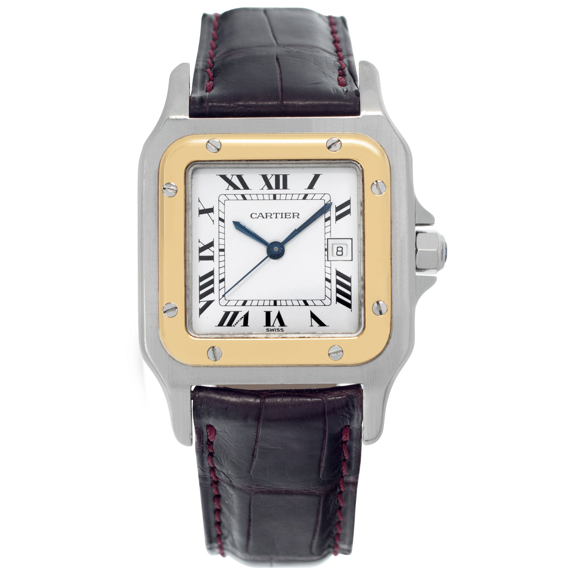 Preowned Cartier Santos 1566 stainless steel 29mm auto watch