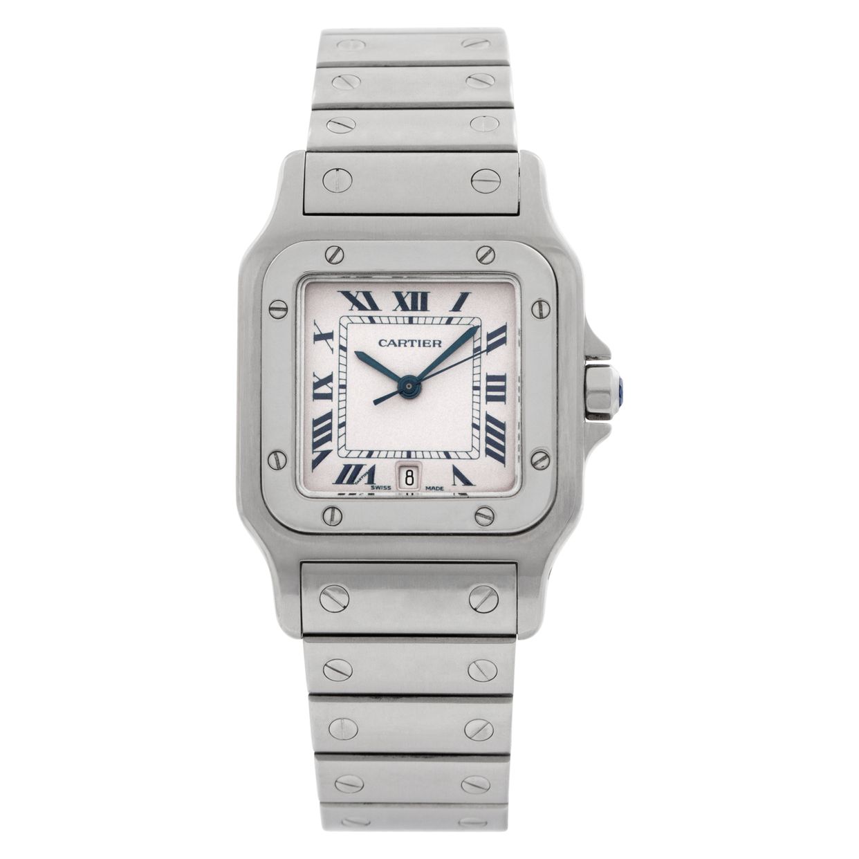 Pre-owned Cartier Santos w20018d6 stainless steel 29mm Quart