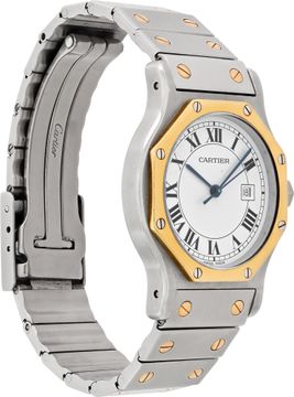 Cartier Santos 18k & steel 30mm auto watch