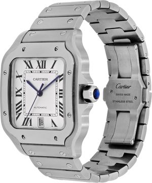 Cartier Santos WSSA0018 Stainless Steel    White dial 37mm    Automatic watch