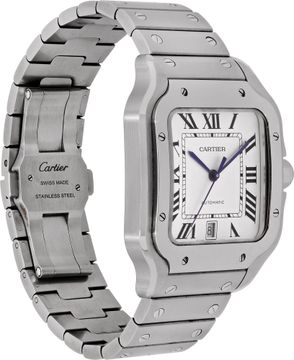 Cartier Santos WSSA0018 Stainless Steel    White dial 37mm    Automatic watch