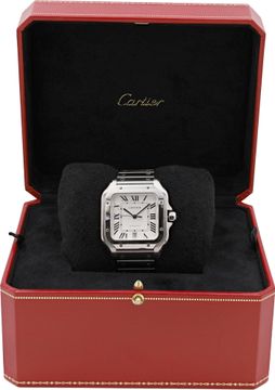 Cartier Santos WSSA0018 Stainless Steel    White dial 37mm    Automatic watch
