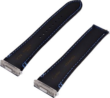 Cartier Santos blue alligator strap (21mm x 18mm)