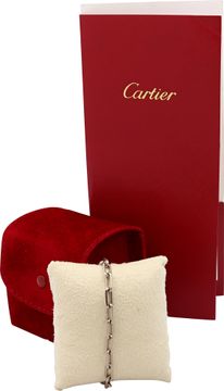 Cartier Santos bracelet chain medium model 18k white gold
