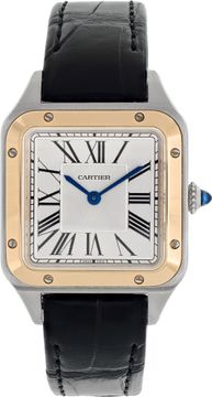 Cartier Santos Dumont W2SA0012 Stainless Steel Silver dial 28mm Quartz watch