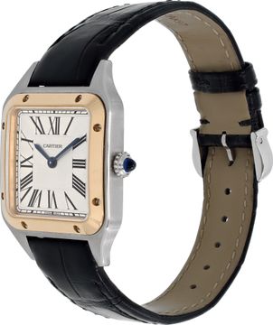 Cartier Santos Dumont W2SA0012 Stainless Steel Silver dial 28mm Quartz watch