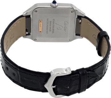 Cartier Santos Dumont W2SA0012 Stainless Steel Silver dial 28mm Quartz watch