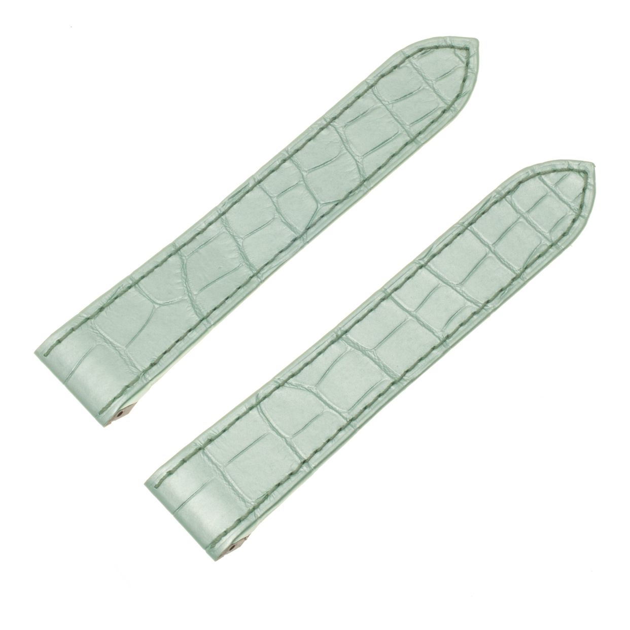 Cartier Santos iridescent mint green color strap 20mm | Gray & Sons