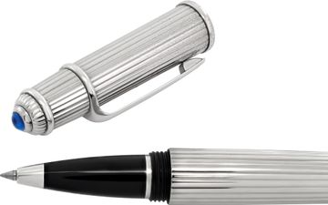 Cartier silver plated ballpoint pen with cabochon sapphire |