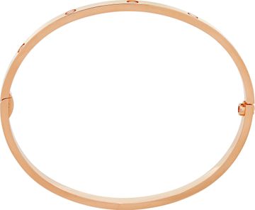 Cartier Small Love bracelet in 18k rose gold with 6 diamonds. Size 18