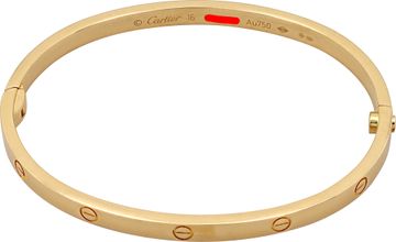 Cartier Small Love Bracelet in 18k yellow gold. Size 16 Bracelet Collection