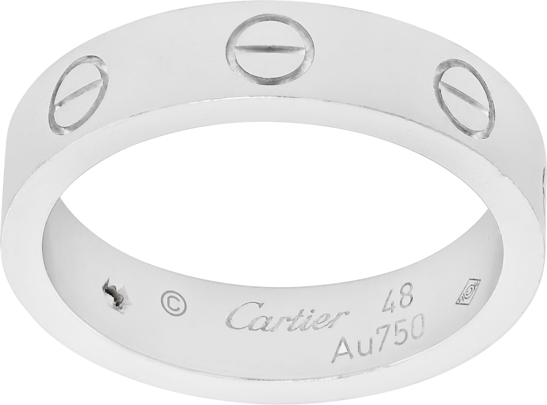 Cartier ラブリング 18Kホワイトゴールド Cartier Small Love ring in 18k white gold with a single diamond