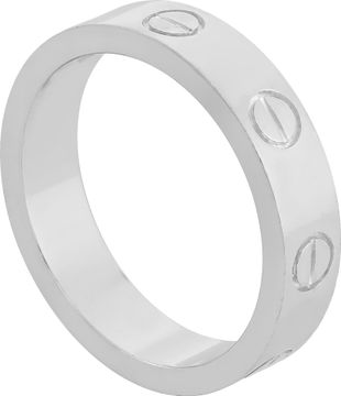 Cartier Small Love ring in 18k white gold with a single diamond