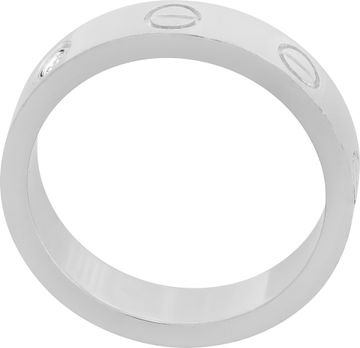 Cartier Small Love ring in 18k white gold with a single diamond