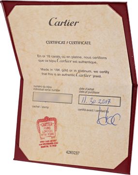 Cartier Small Love ring in 18k white gold with a single diamond