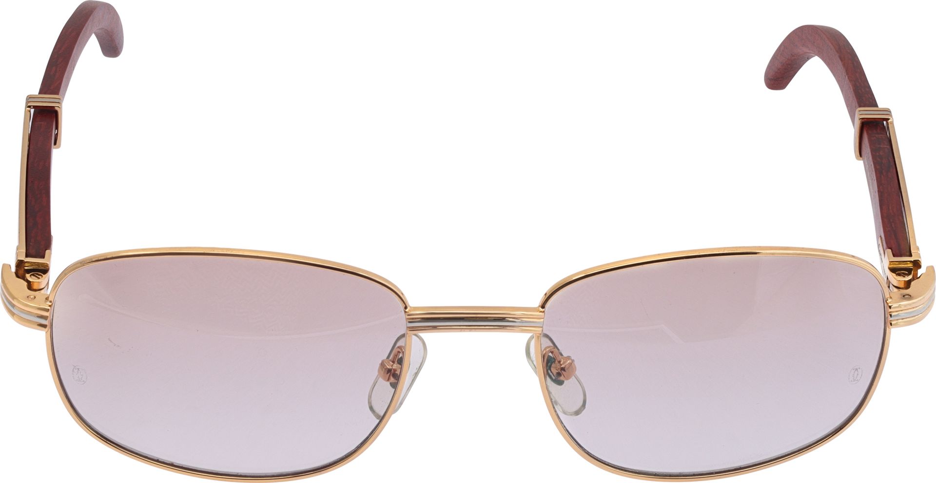 Cartier square-frame wood sunglasses | Gray & Sons Jewelers