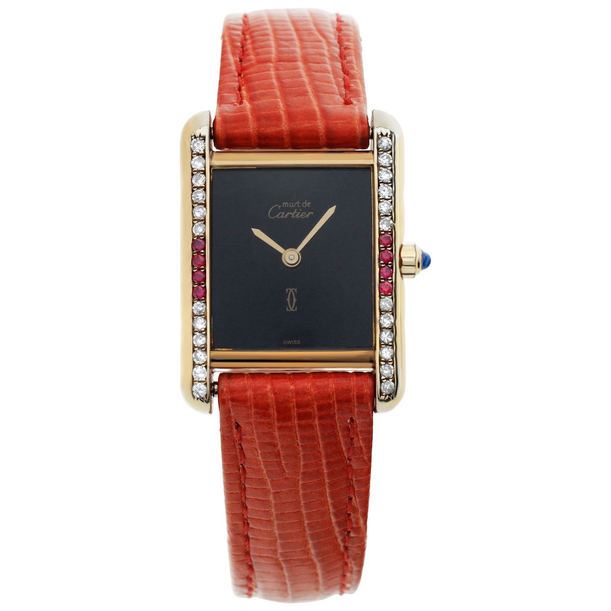 Pre-owned Cartier Tank 388001 gold fill 20.5mm Quartz watch