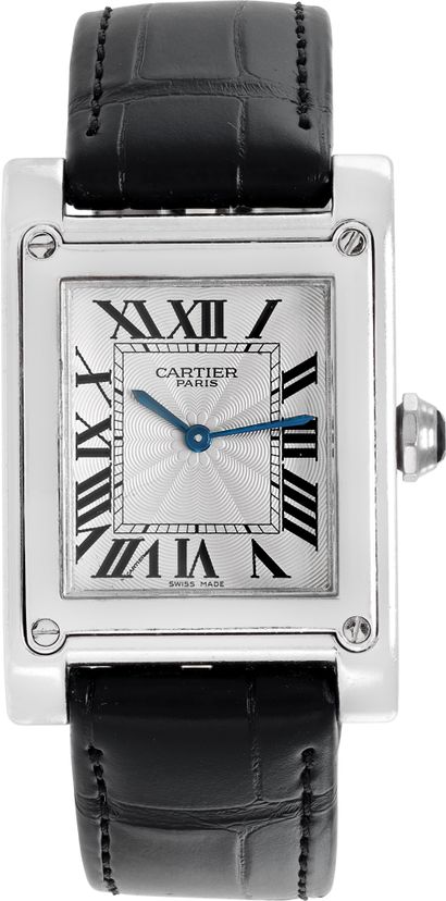 Preowned Cartier Tank 2485 E Platinum 30.5mm Manual watch