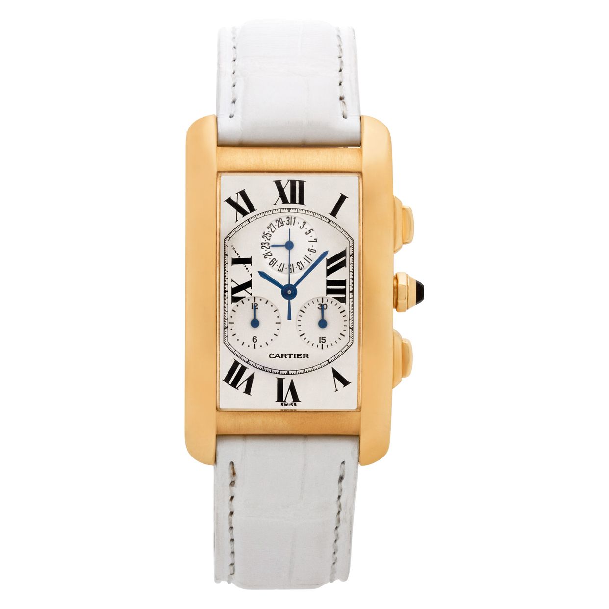 Pre-owned Cartier Tank Americaine 1730 18k 36.5mm Quartz |