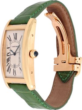 Cartier Tank Americaine 1740 18k Ivory dial 36.5mm Automatic watch