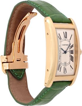 Cartier Tank Americaine 1740 18k Ivory dial 36.5mm Automatic watch