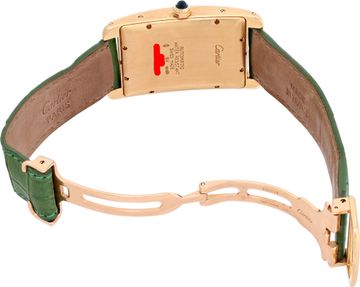 Cartier Tank Americaine 1740 18k Ivory dial 36.5mm Automatic watch