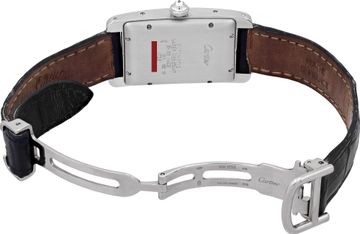 Cartier Tank Americaine 1726 18k White Gold 33mm auto watch