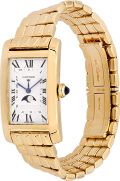 Cartier Tank Americaine ""Phase de Lune" 18k" 819907 18k Ivory color dial 31mm Q