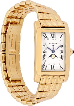 Cartier Tank Americaine ""Phase de Lune" 18k" 819907 18k Ivory color dial 31mm Q