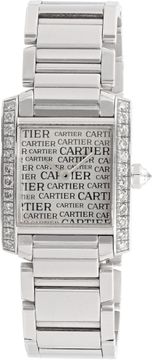 Cartier Tank Francaise "18k white gold, Diamond Bezel" 20mm 2403