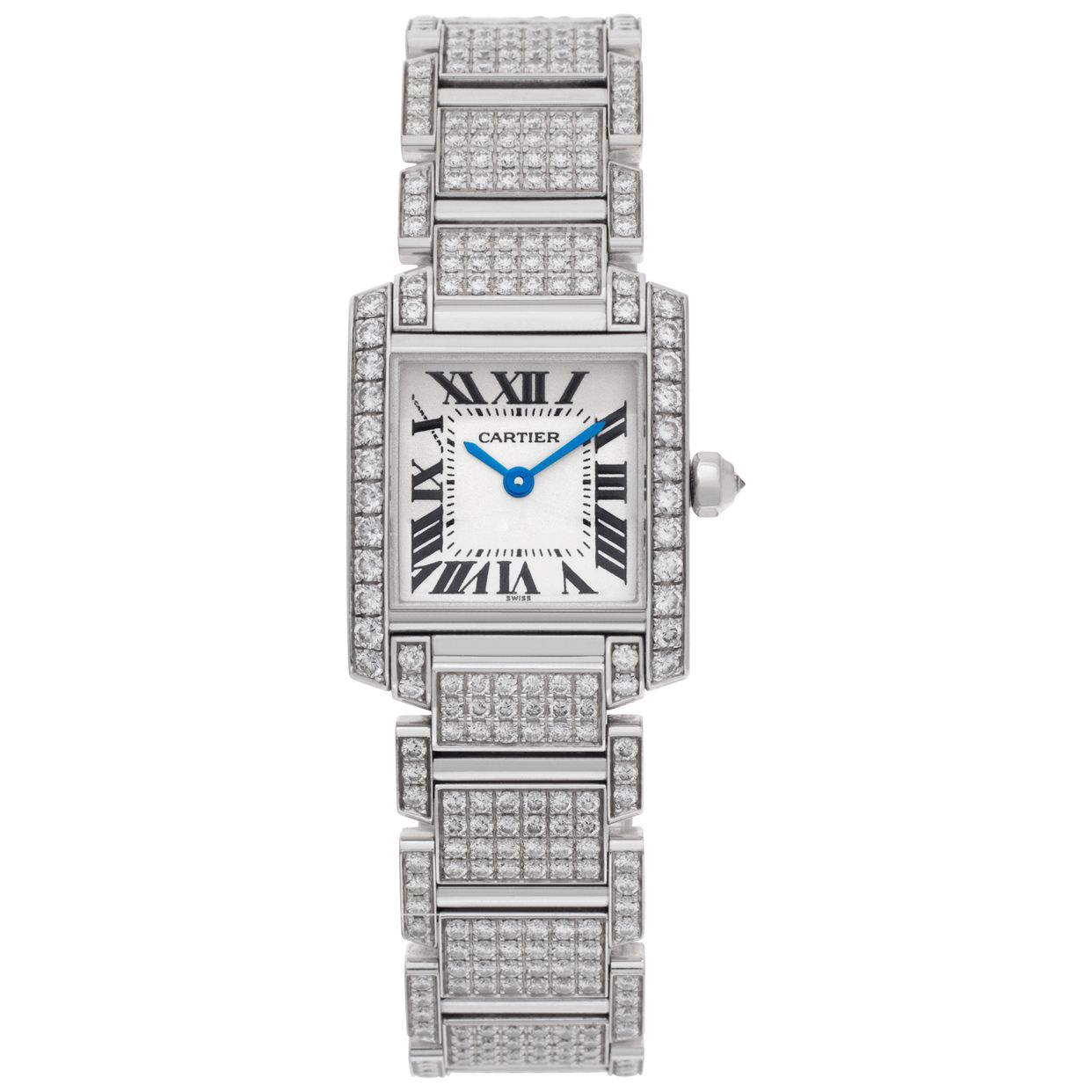 Authentic Cartier limited edition Tankissme white gold diamond. Cartier Tankissime W650 Silver Dial, 18kt White Gold, 17.0  main image 3
