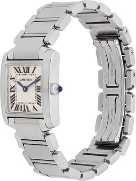 Cartier Tank Francaise 2384 Stainless Steel Ivory dial 25mm Quartz watch