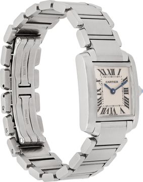 Cartier Tank Francaise 2384 Stainless Steel Ivory dial 25mm Quartz watch