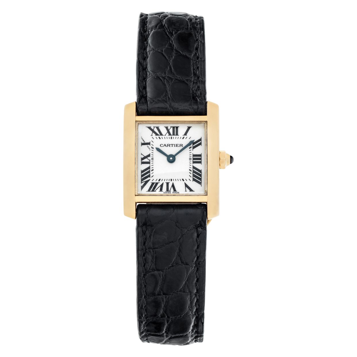 Pre-owned Cartier Tank Francaise 2385 18k White dial 20mm