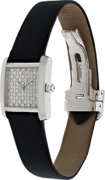 Cartier Tank Francaise WE102631 18k White Gold Silver dial 20mm Quartz watch