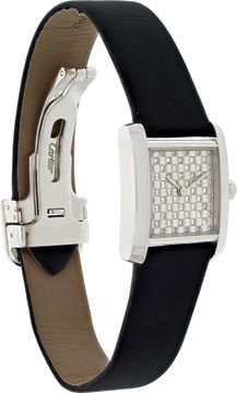 Cartier Tank Francaise WE102631 18k White Gold Silver dial 20mm Quartz watch