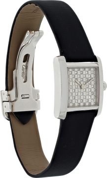 Cartier Tank Francaise WE102631 18k White Gold Silver dial 20mm Quartz watch