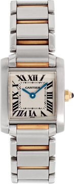 Cartier Tank Francaise 2300 Stainless Steel White dial 24mm Quartz watch