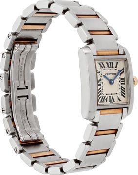 Cartier Tank Francaise 2300 Stainless Steel White dial 24mm Quartz watch