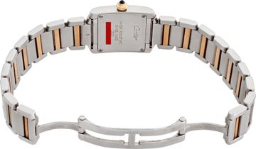 Cartier Tank Francaise 2300 Stainless Steel White dial 24mm Quartz watch