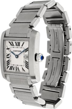 Cartier Tank Francaise 2465 Stainless Steel White dial 25mm Quartz watch