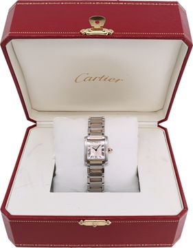 Cartier Tank Francaise in stainless steel and 18k rose gold