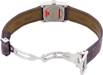 Cartier Tank Francaise in 18k white gold with diamond bezel