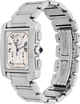 Cartier Tank Francaise 2303 Stainless Steel White dial 28mm Quartz watch
