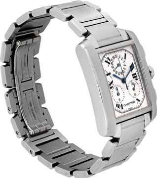Cartier Tank Francaise in Stainless Steel with a White dial 28mm Quartz watch