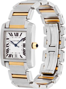Cartier Tank Francaise W51005Q4 Stainless Steel White dial 28mm Quartz watch