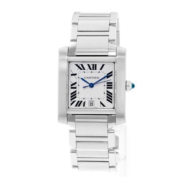 Cartier Tank Francaise W51002Q3 2302 Steel Silver dial 28x32mm Quartz