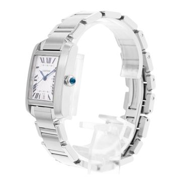 Cartier Tank Francaise W51002Q3 2302 Steel Silver dial 28x32mm Quartz